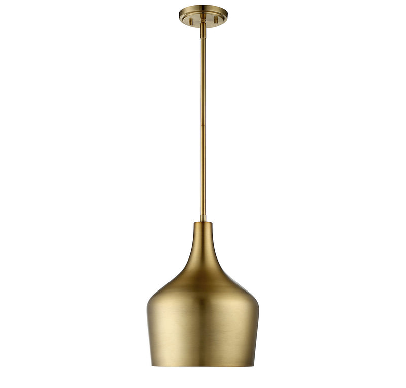 Shoppers Lighting SH70020NB Valentina One Light Pendant, Natural Brass Main Image.jpg
