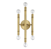 Shoppers Lighting SH90018NB Jocelyn Six Light Wall Sconce, Natural Brass Alternate Image.jpg
