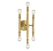 Shoppers Lighting SH90018NB Jocelyn Six Light Wall Sconce, Natural Brass Alternate Image 2.jpg