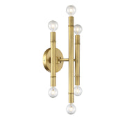 Shoppers Lighting SH90018NB Jocelyn Six Light Wall Sconce, Natural Brass Alternate Image 3.jpg