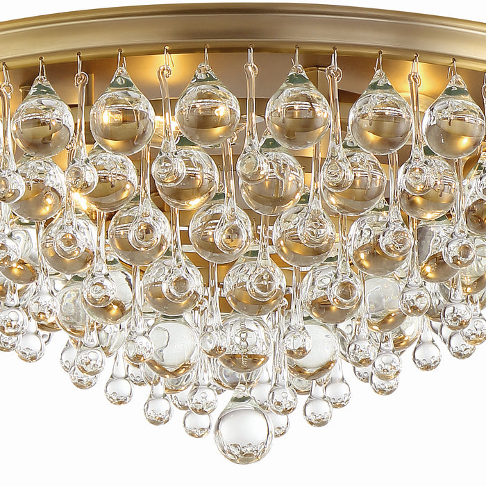Crystorama 138-VG Calypso Six Light Flush Mount Vibrant Gold Alternate Image 2.jpg