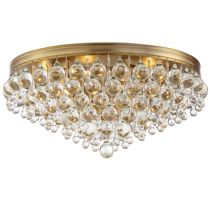 Crystorama 138-VG Calypso Six Light Flush Mount Vibrant Gold Main Image.jpg