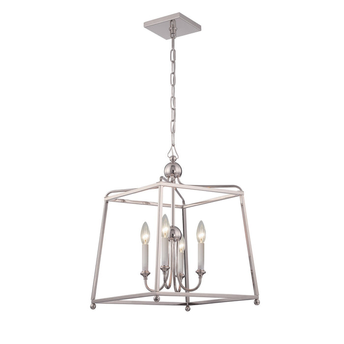 Crystorama 2245-PN_NOSHADE Sylvan Four Light Chandelier Polished Nickel Alternate Image 4.jpg