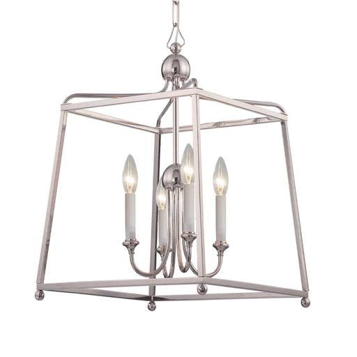 Crystorama 2245-PN_NOSHADE Sylvan Four Light Chandelier Polished Nickel Main Image.jpg