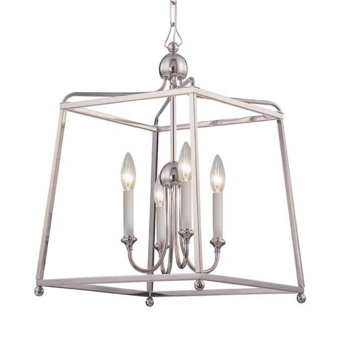 Crystorama 2245-PN_NOSHADE Sylvan Four Light Chandelier Polished Nickel Main Image.jpg