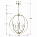 Crystorama 2247-PN_NOSHADE Sylvan Five Light Chandelier Polished Nickel Alternate Image 2.jpg