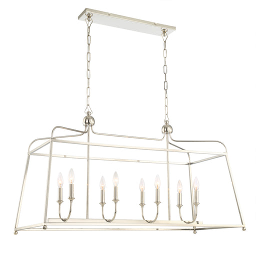 Crystorama 2249-PN_NOSHADE Sylvan Eight Light Chandelier Polished Nickel Alternate Image.jpg