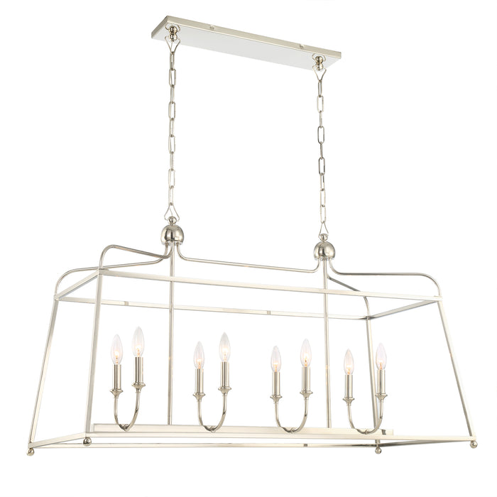 Crystorama 2249-PN_NOSHADE Sylvan Eight Light Chandelier Polished Nickel Alternate Image.jpg