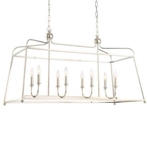 Crystorama 2249-PN_NOSHADE Sylvan Eight Light Chandelier Polished Nickel Main Image.jpg