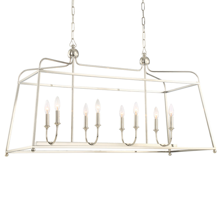 Crystorama 2249-PN_NOSHADE Sylvan Eight Light Chandelier Polished Nickel Main Image.jpg