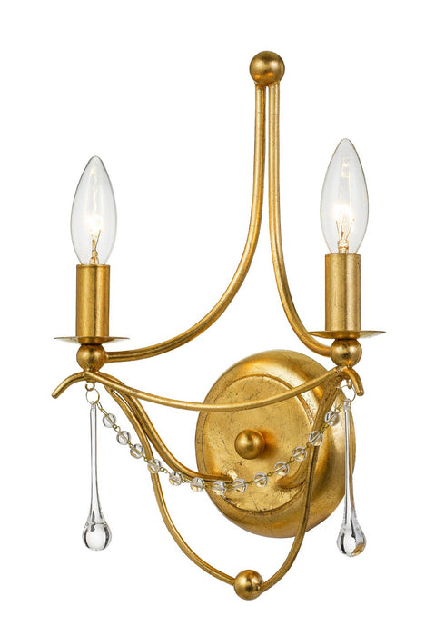 Crystorama 422-GA Metro Two Light Wall Sconce Antique Gold Alternate Image 2.jpg
