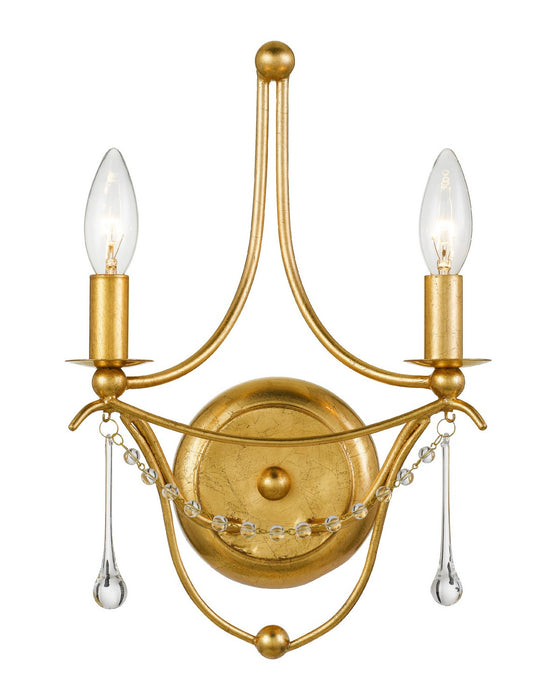 Crystorama 422-GA Metro Two Light Wall Sconce Antique Gold Main Image.jpg