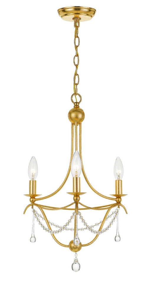 Crystorama 423-GA Metro Three Light Mini Chandelier Antique Gold Main Image.jpg