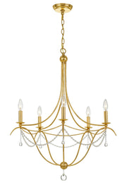 Crystorama 425-GA Metro Five Light Chandelier Antique Gold Alternate Image 4.jpg