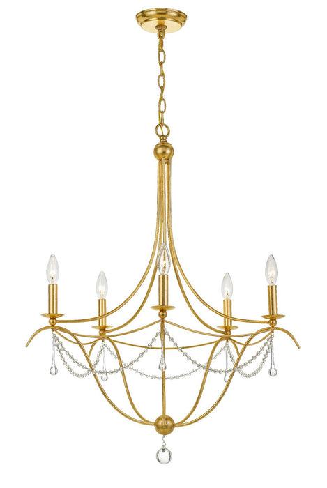 Crystorama 425-GA Metro Five Light Chandelier Antique Gold Alternate Image 4.jpg