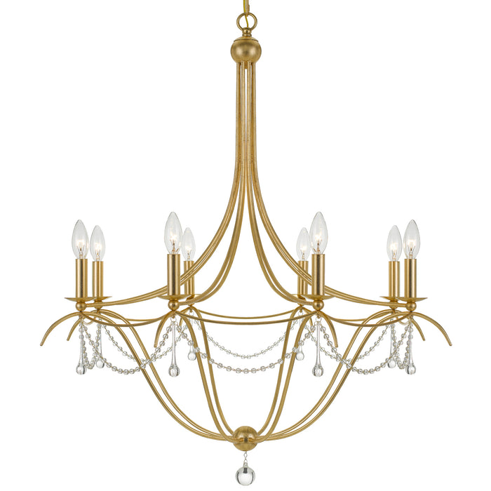 Crystorama 428-GA Metro Eight Light Chandelier Antique Gold Alternate Image 2.jpg