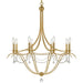 Crystorama 428-GA Metro Eight Light Chandelier Antique Gold Alternate Image 2.jpg