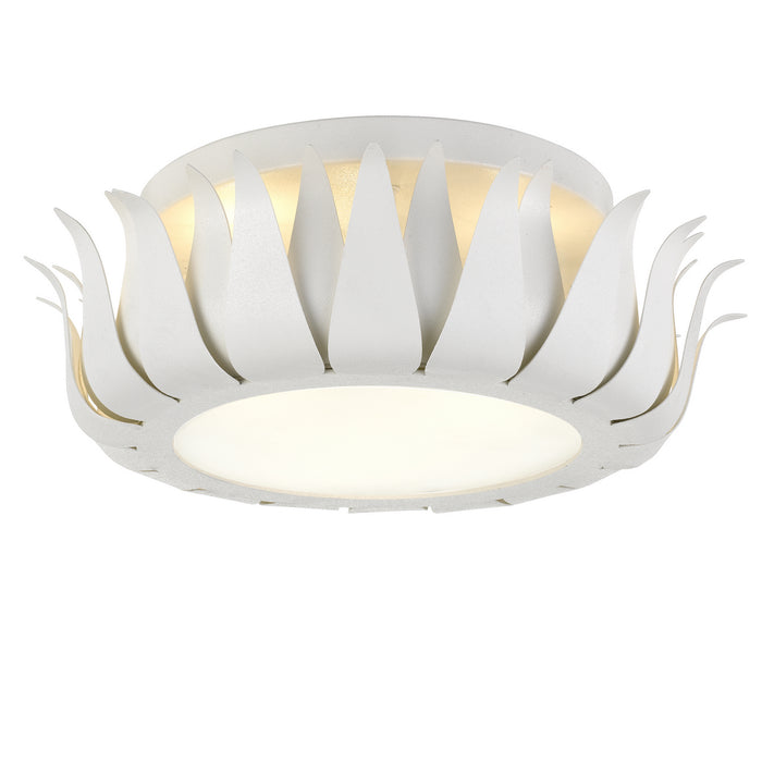 Crystorama 510-MT Broche Three Light Flush Mount Matte White Main Image.jpg