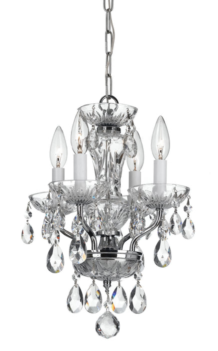 Crystorama 5534-CH-CL-SAQ Traditional Crystal Four Light Chandelier Polished Chrome Main Image.jpg