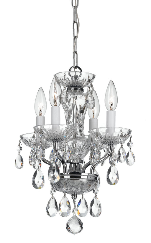 Crystorama 5534-CH-CL-SAQ Traditional Crystal Four Light Chandelier Polished Chrome Main Image.jpg