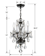 Crystorama 5534-EB-CL-SAQ Traditional Crystal Four Light Chandelier English Bronze Alternate Image 2.jpg