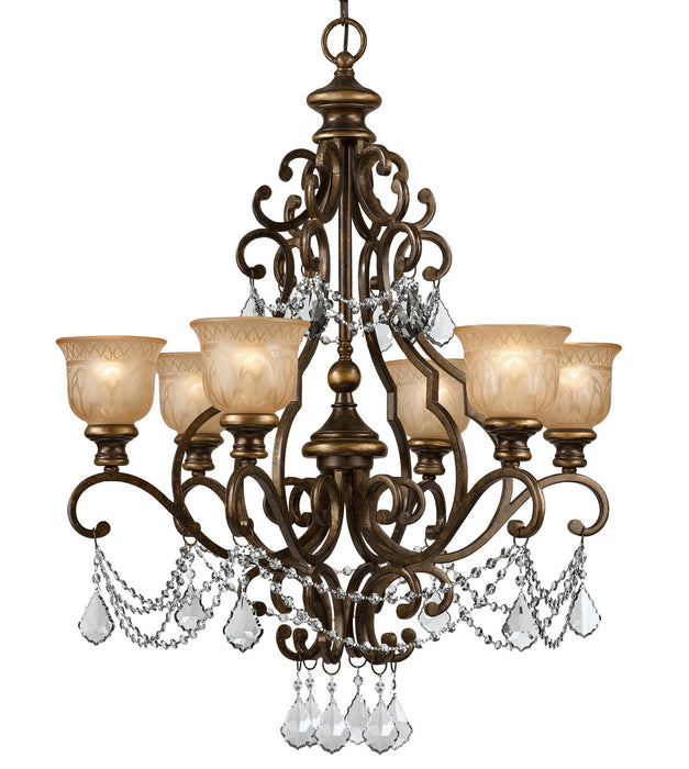 Crystorama 7516-BU-CL-I Norwalk Six Light Chandelier Bronze Umber Main Image.jpg
