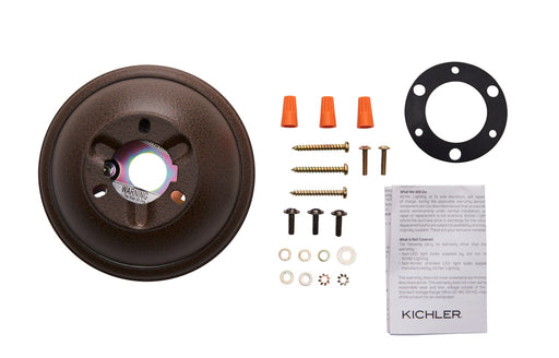 Kichler 337008TZP Flush Mount Kit, Tannery Bronze Powder Coat (2)
