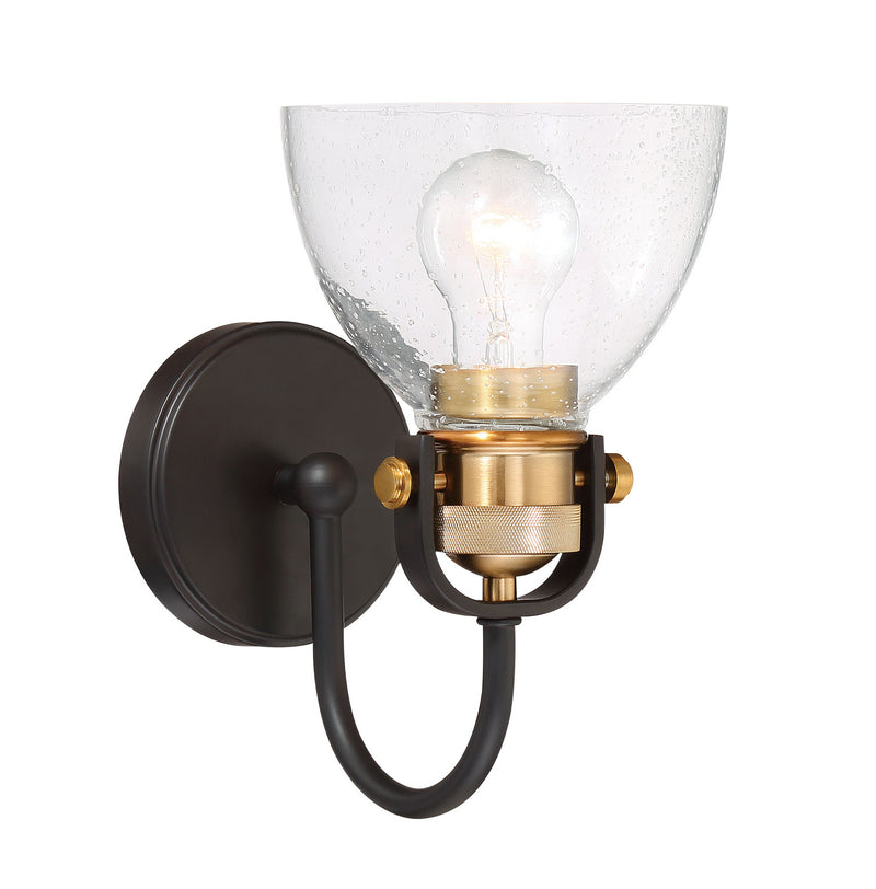 Minka-Lavery 3361-416 Monico One Light Bath, Bronze W/Natural Brushed Brass Main Image.jpg