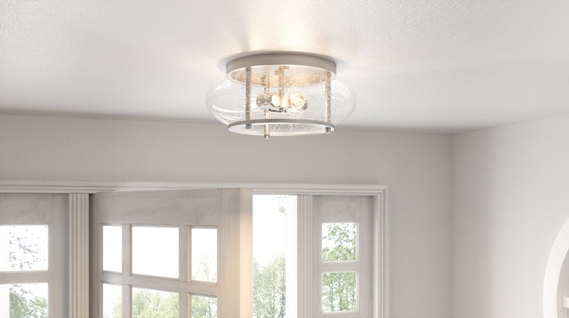 Quoizel TRG1616BN Trilogy Three Light Flush Mount, Brushed Nickel Alternate Image 2.jpg