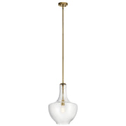 Kichler 42046NBR One Light Pendant, Natural Brass