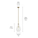 Kichler 42047NBR One Light Pendant, Natural Brass (2)