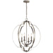 Kichler 42138NI Four Light Foyer Pendant, Brushed Nickel
