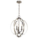 Kichler 42140NI Three Light Pendant, Brushed Nickel