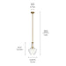 Kichler 42141NBR One Light Pendant, Natural Brass (2)
