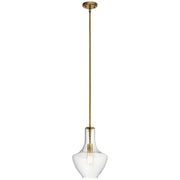 Kichler 42141NBR One Light Pendant, Natural Brass