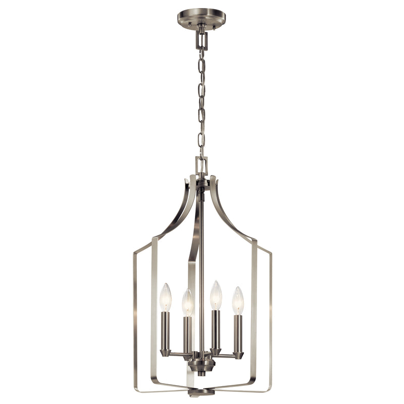 Kichler 42496NI Four Light Mini Chandelier, Brushed Nickel