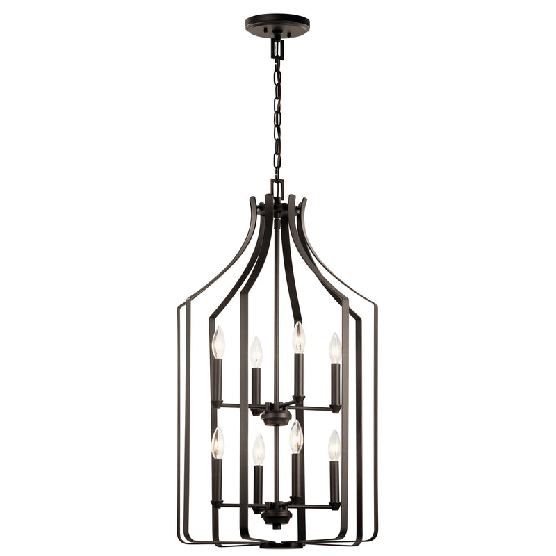 Kichler 42498OZ Eight Light Foyer Chandelier, Olde Bronze