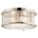 Kichler 42910PN Ashland Bay Two Light Flush Mount, Polished Nickel Main Image.jpg