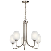 Kichler 44377NI Five Light Chandelier, Brushed Nickel