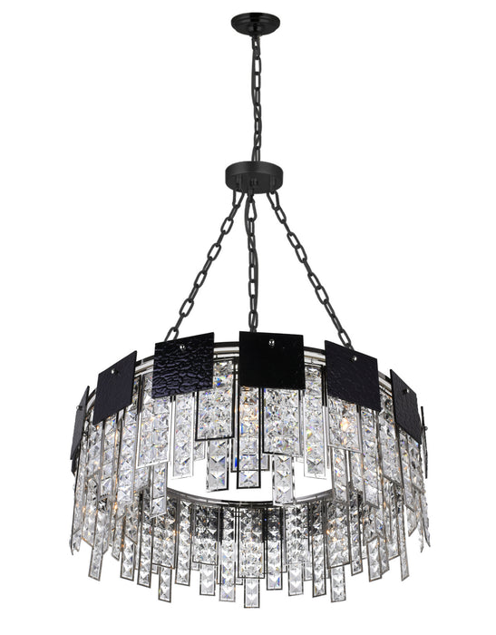 CWI Lighting 1099P32-10-613 Glacier Ten Light Chandelier Polished Nickel Alt 1.jpg