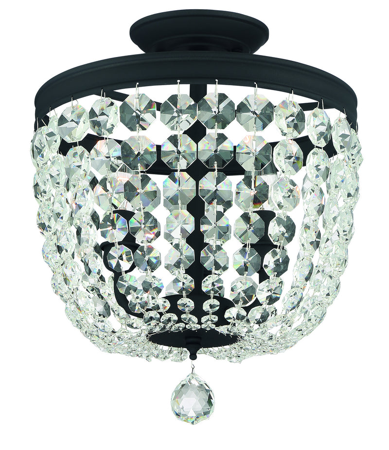 Crystorama 783-BF-CL-MWP Archer Three Light Semi Flush Mount Black Forged Main Image.jpg