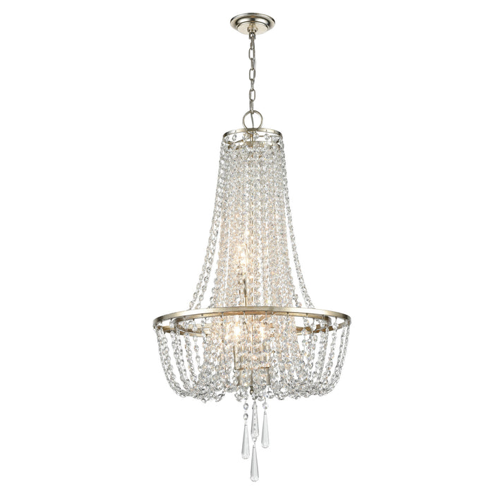 Crystorama ARC-1907-SA-CL-MWP Arcadia Four Light Chandelier Antique Silver Alternate Image.jpg