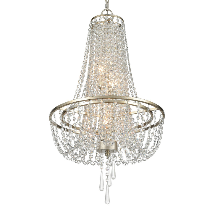 Crystorama ARC-1907-SA-CL-MWP Arcadia Four Light Chandelier Antique Silver Alternate Image 2.jpg