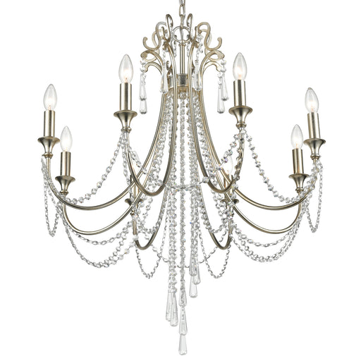 Crystorama ARC-1908-SA-CL-MWP Arcadia Eight Light Chandelier Antique Silver Alternate Image.jpg