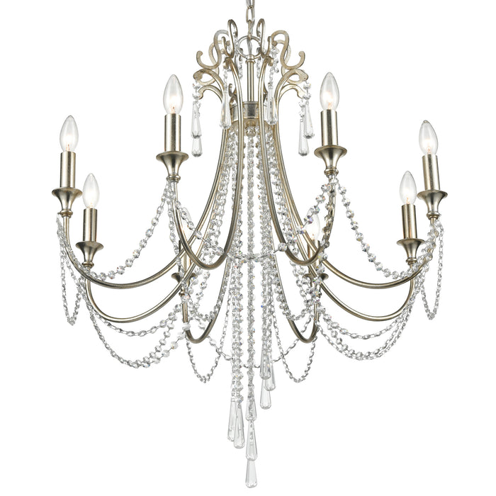 Crystorama ARC-1908-SA-CL-MWP Arcadia Eight Light Chandelier Antique Silver Alternate Image.jpg