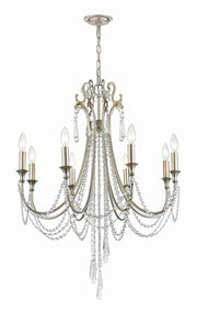 Crystorama ARC-1908-SA-CL-MWP Arcadia Eight Light Chandelier Antique Silver Main Image.jpg