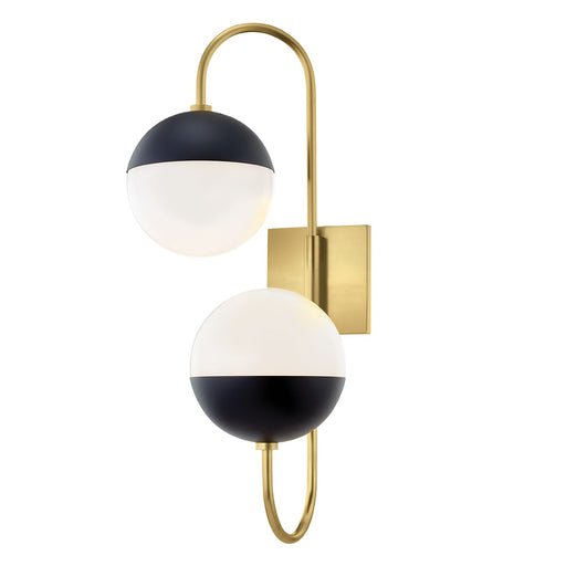 Mitzi H344102B-AGB/BK Renee Two Light Wall Sconce, Aged Brass/Black Main Image.jpg