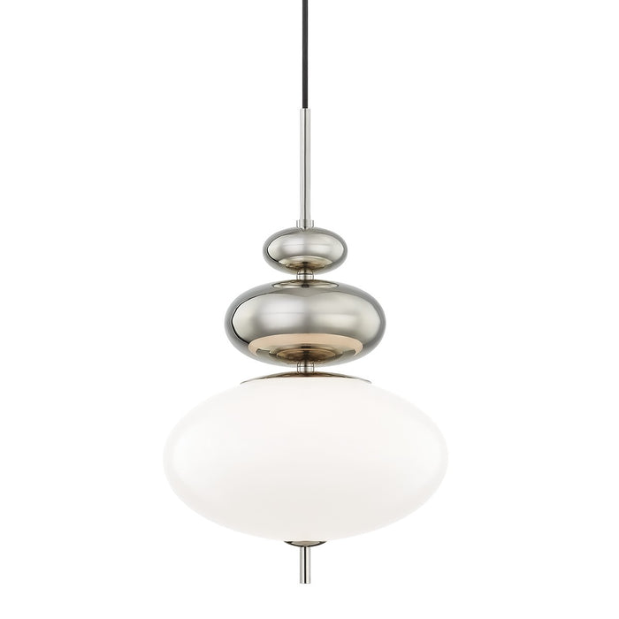 Mitzi H347701-PN Elsie One Light Pendant, Polished Nickel Main Image.jpg