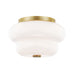 Mitzi H350502-AGB Hazel Two Light Flush Mount, Aged Brass Main Image.jpg