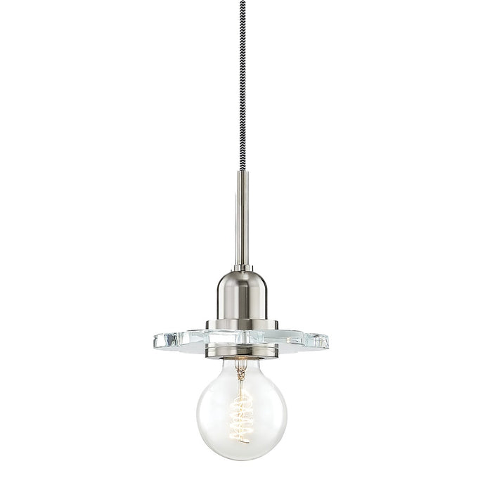 Mitzi H357701-PN Alexa One Light Pendant, Polished Nickel Main Image.jpg